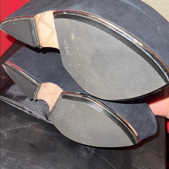 L.A.M.B. Black Suede Wedges - Picture 7 of 12